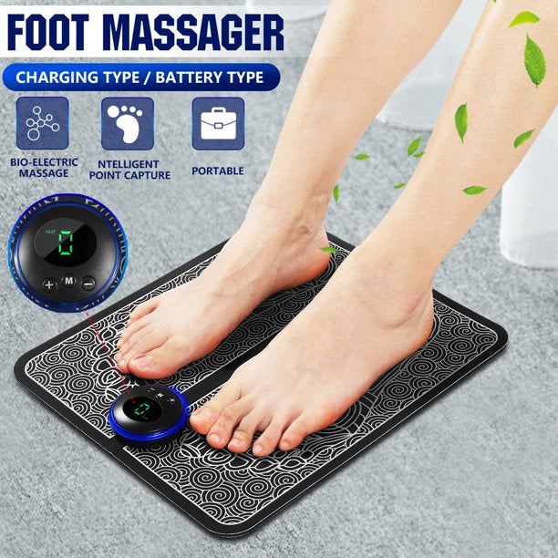 EMS Foot Massager Mat – USB Rechargeable Smart Acupuncture Foot Pad - Mayari Super Store