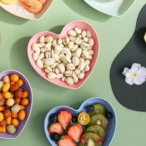 🍽️ 10Pcs Multi-Function Heart Shape Plate Set – Food Grade Plastic Mayari Super Store