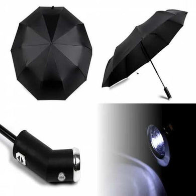 🌂 Portable Black Aluminium Umbrella – Compact & Weather-Resistant