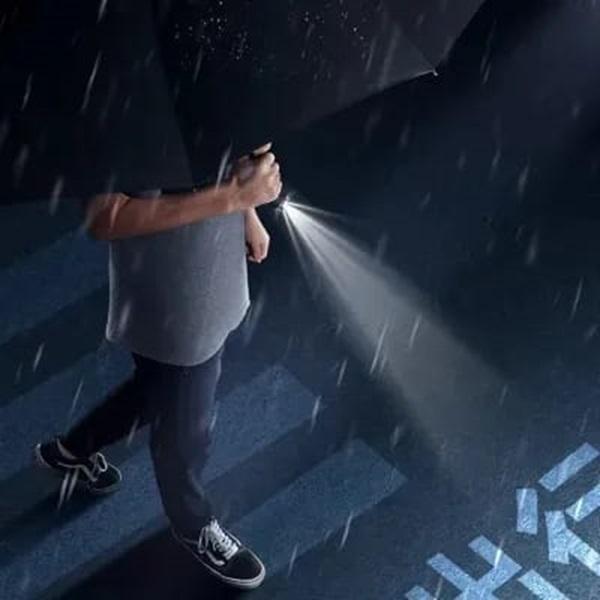 🌂 Portable Black Aluminium Umbrella – Compact & Weather-Resistant