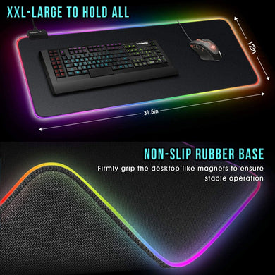 🎮 RGB Gaming Mouse Pad with RGB Lights | Extended Size, Non-Slip & Waterproof Mayari Super Store