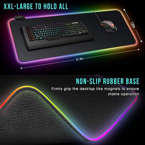 🎮 RGB Gaming Mouse Pad with RGB Lights | Extended Size, Non-Slip & Waterproof Mayari Super Store