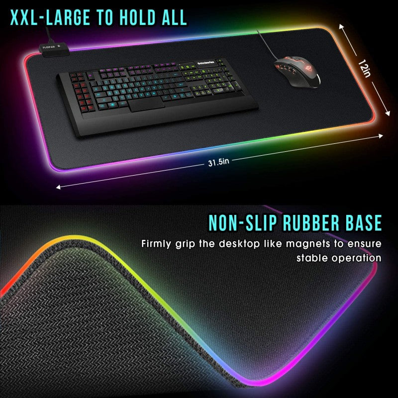 🎮 RGB Gaming Mouse Pad with RGB Lights | Extended Size, Non-Slip & Waterproof Mayari Super Store