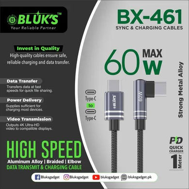 ⚡ BX-461 – 60W Max Sync & Charging Cable (Type-C)