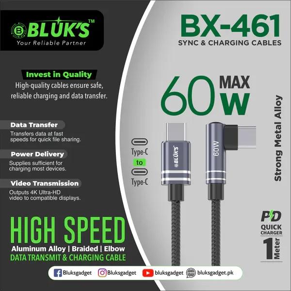 ⚡ BX-461 – 60W Max Sync & Charging Cable (Type-C)