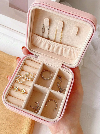 💎 Leather Jewelry Storage Box – Compact Travel Organizer - Mayari Super Store