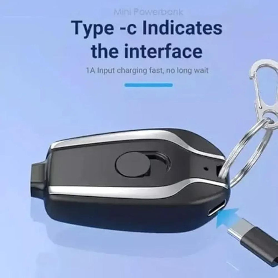🔋 Keychain Power Bank – Compact & Portable Charging On-the-Go