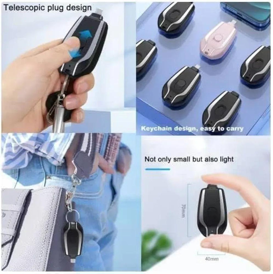 🔋 Keychain Power Bank – Compact & Portable Charging On-the-Go