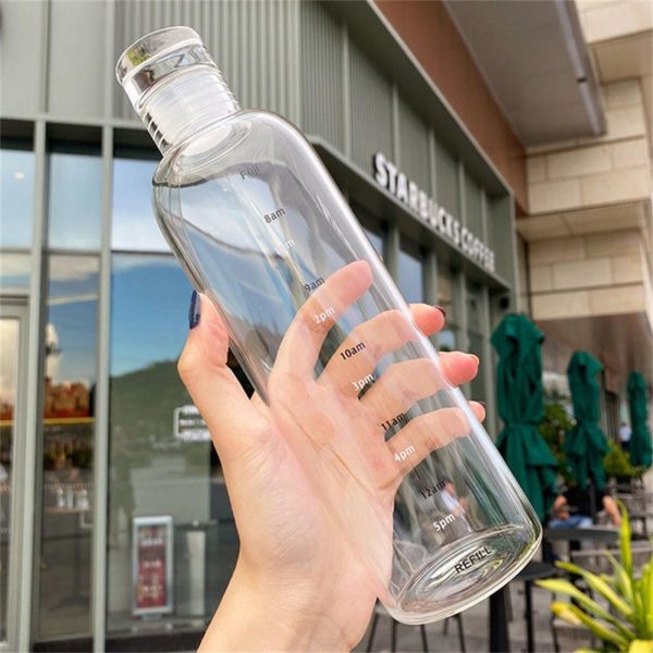 💧 Transparent Sports Water Bottle – 500ml | Lightweight, Leak-Proof & Portable - Mayari Super Store