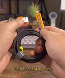 ⚡ 4 in 1 Data Cable – Pack of 2 | USB-C & Lightning | Fast Charging & Data Transfer Mayari Super Store