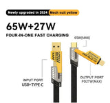 ⚡ 4 in 1 Data Cable – Pack of 2 | USB-C & Lightning | Fast Charging & Data Transfer Mayari Super Store
