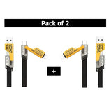 ⚡ 4 in 1 Data Cable – Pack of 2 | USB-C & Lightning | Fast Charging & Data Transfer Mayari Super Store