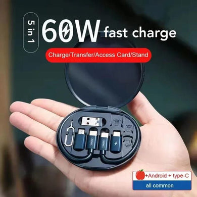 🔌 5 in 1 Multifunctional Portable Data Cable Storage Set Mayari Super Store