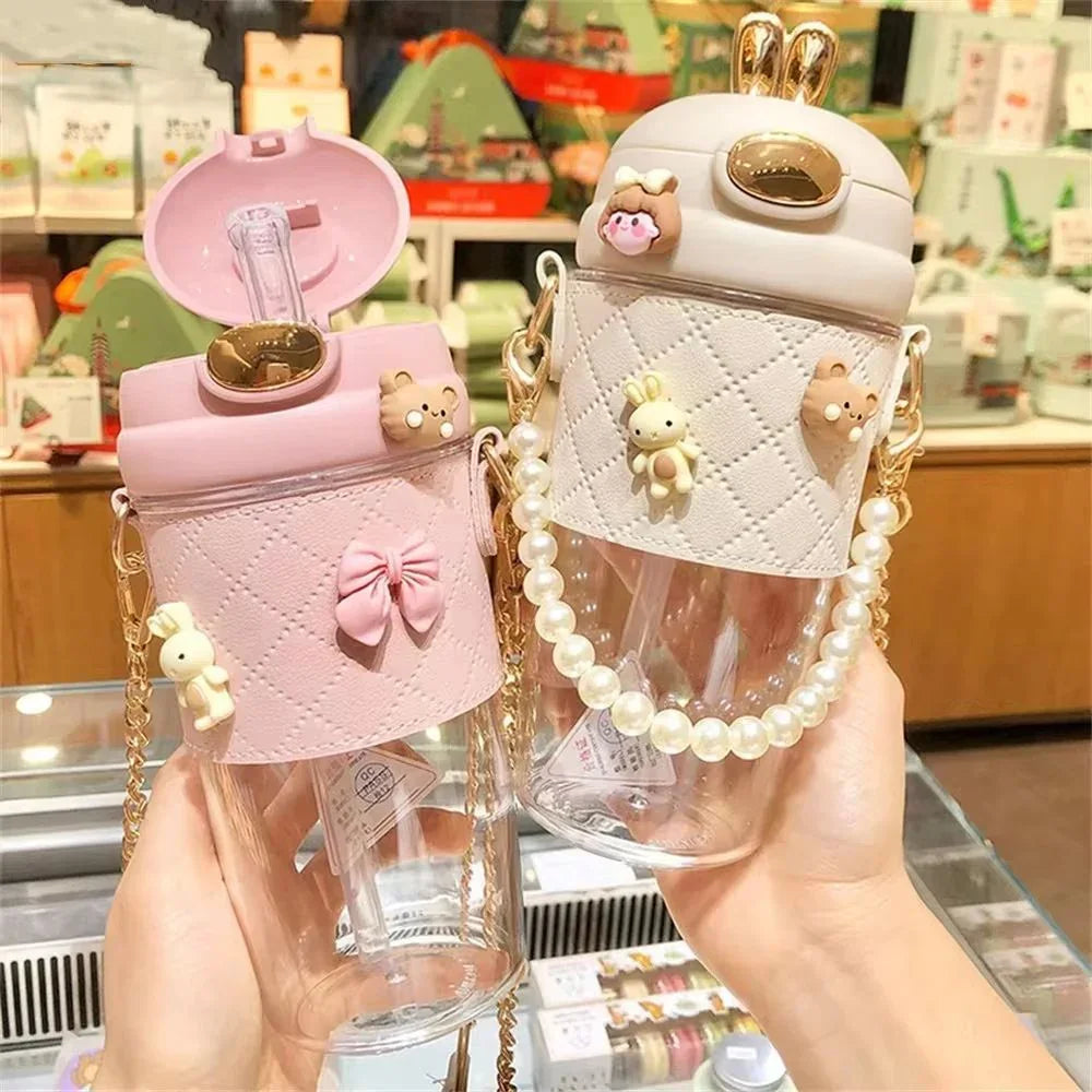 🐇💧 500ml Cute Rabbit Ear Water Bottle – Adorable, Safe & Portable! 💧🐇 - Mayari Super Store