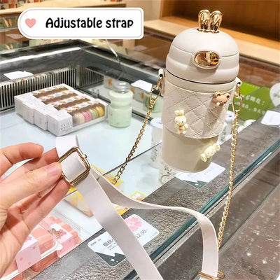 🐇💧 500ml Cute Rabbit Ear Water Bottle – Adorable, Safe & Portable! 💧🐇 - Mayari Super Store
