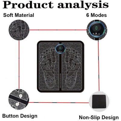 EMS Foot Massager Mat – USB Rechargeable Smart Acupuncture Foot Pad - Mayari Super Store