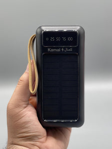 ☀️ Solar Power Bank – 50000 mAh with Built-in 4 Charging Cables