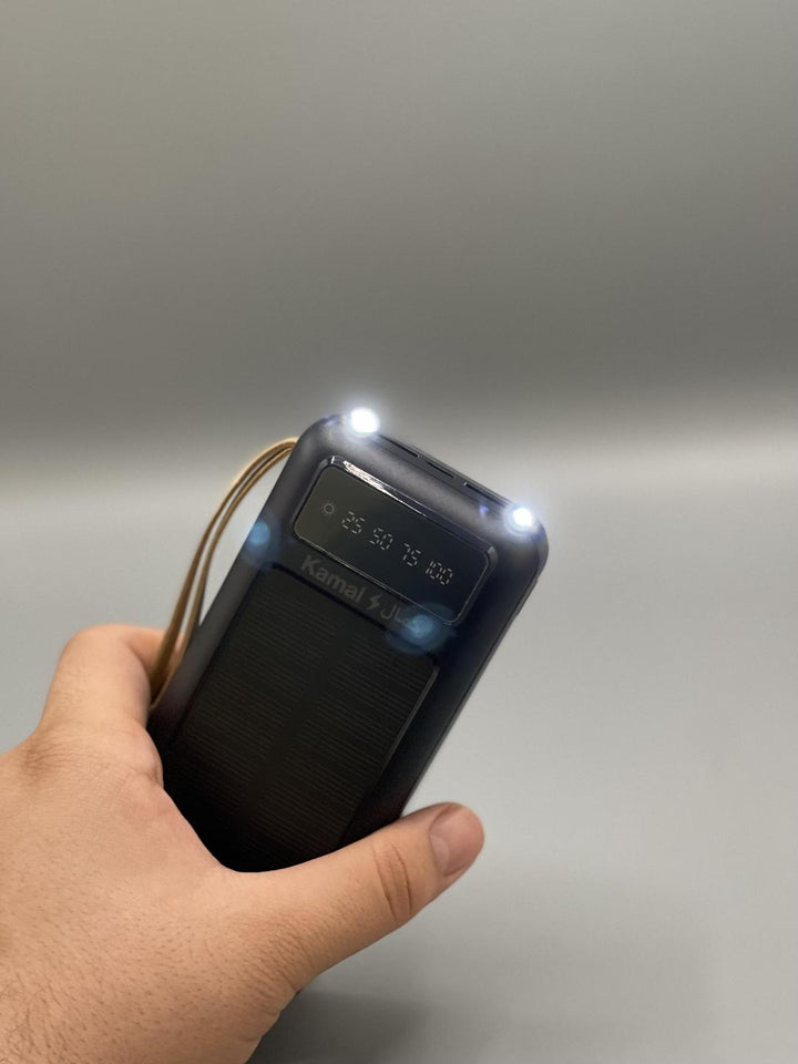 ☀️ Solar Power Bank – 50000 mAh with Built-in 4 Charging Cables