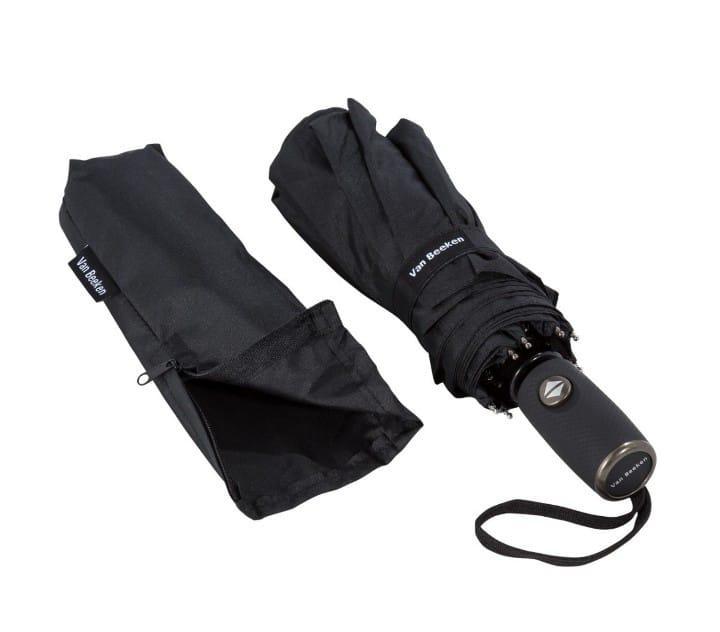 ☔ Weather-Resistant Black Fiberglass Umbrella – Compact & Portable