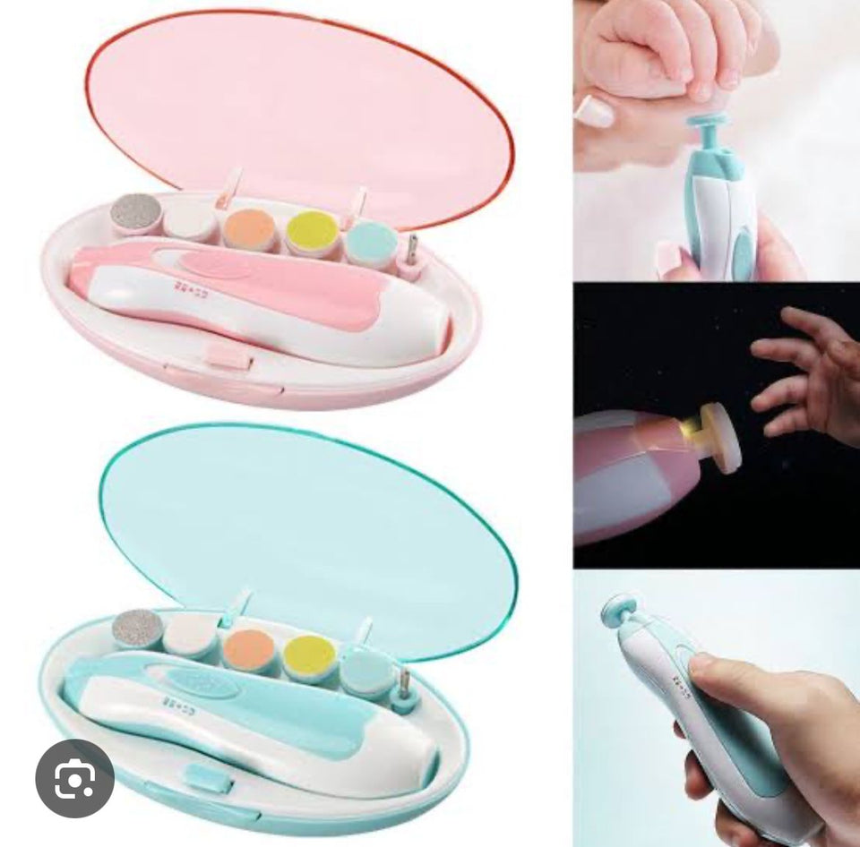 👶 Baby Electric Nail Clipper – 6-in-1 Manicure & Pedicure Set (0m+ | Random Color)