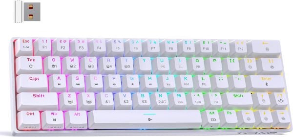 Tezarre TK-63 Pro RGB Wireless Mechanical Gaming Keyboard – Mini RGB Backlight Keyboard for PC, Laptop & Gamers Mayari Super Store