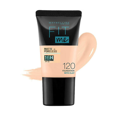 💄 Maybelline New York Fit Me Matte & Poreless Liquid Foundation – 18ml Tube | 120 Classic Ivory Origional - Mayari Super Store