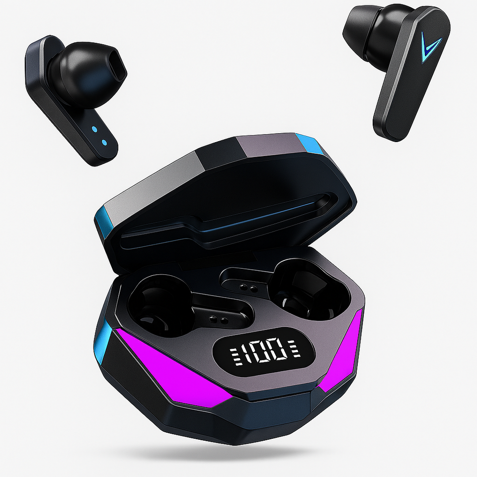🎧 Black Wireless Earbuds – Model 15 | Bluetooth 5.1 | Long-Lasting Battery