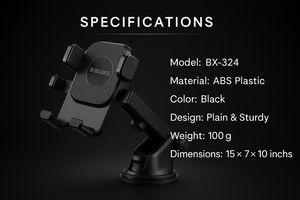 📱 BX-324 Car Mobile Phone Holder – Black