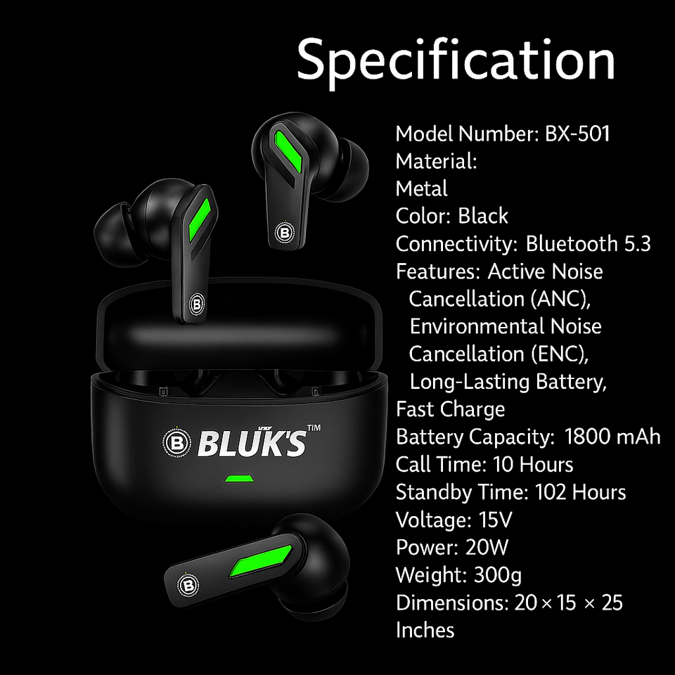 🎧 BX-501 AirBuds ANC & ENC | Next-Level Sound & Comfort