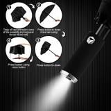 🌂 Portable Black Aluminium Umbrella – Compact & Weather-Resistant