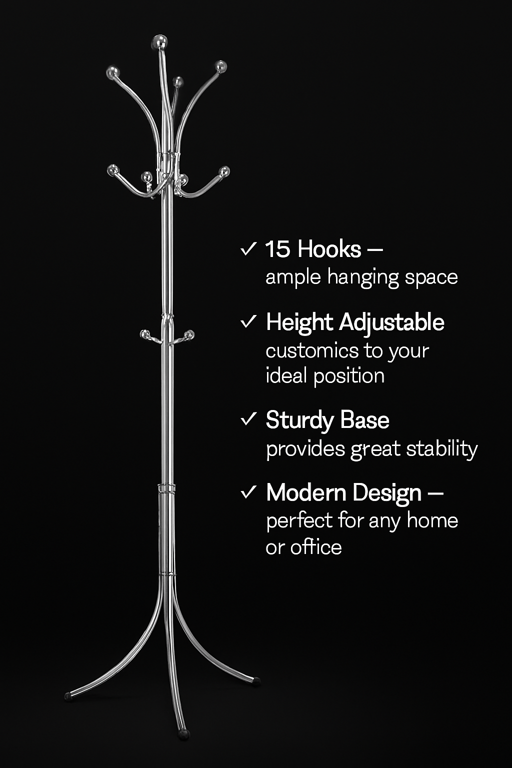 🧥 Steel Coat Hanger Stand – Multi-Purpose Organizer - Mayari Super Store