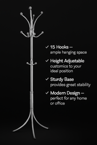 🧥 Steel Coat Hanger Stand – Multi-Purpose Organizer