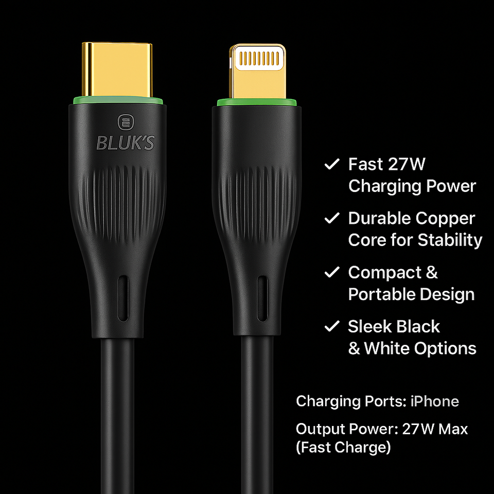 ⚡ BX-452 – 27W Max Sync & Charging Cable (iPhone Compatible)