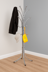 🧥 Steel Coat Hanger Stand – Multi-Purpose Organizer