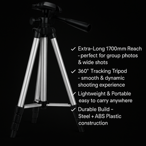 📸 BX-370 Extra Long 1700mm Selfie Stick & Tripod Stand