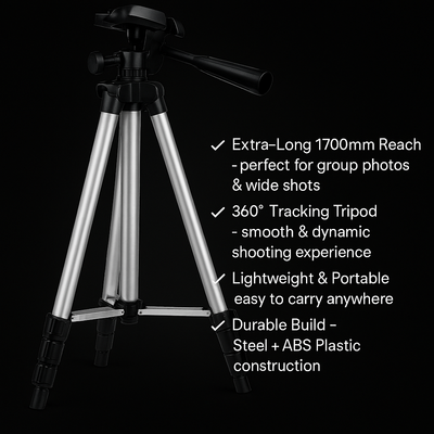 📸 BX-370 Extra Long 1700mm Selfie Stick & Tripod Stand - Mayari Super Store
