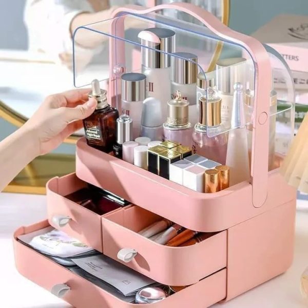 Multi-functional Acrylic Cosmetic Organizer with Multiple Drawers – Elegant Storage Solution for Makeup & Skincare