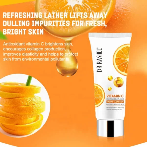 🌟 Dr. Rashel Brightening Anti-Aging Deep Cleansing Vitamin C Facial Cleanser – 80ml - Mayari Super Store