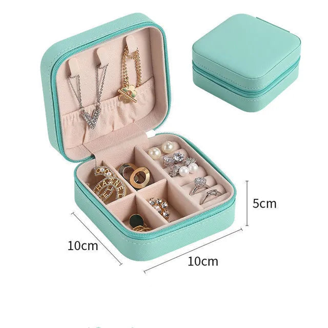 💎 Leather Jewelry Storage Box – Compact Travel Organizer Mayari Super Store