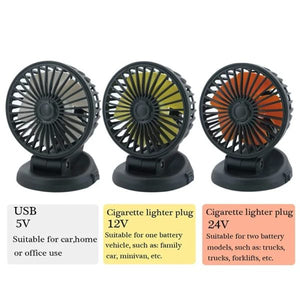 ❄️ Portable Car Cooling Fan | Multi-Angle Rotatable | USB Powered