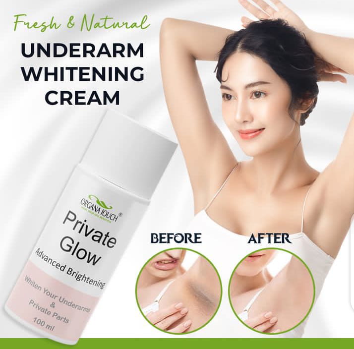 🌸 Organa Touch Fresh & Natural Underarm Whitening Cream – Private Glow (Advanced Brightening) 100ml