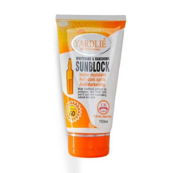 🌞 Yardlie Professional SPF 60 Whitening & Vanishing Sunblock – 150ml - Mayari Super Store