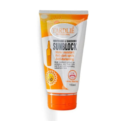 🌞 Yardlie Professional SPF 60 Whitening & Vanishing Sunblock – 150ml - Mayari Super Store