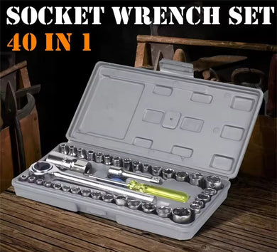 🔧 Aiwa 40-Piece Socket Wrench Tool Kit with Screwdrivers & Socket Set