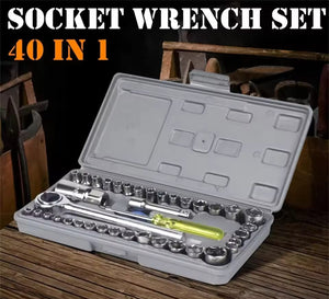 🔧 Aiwa 40-Piece Socket Wrench Tool Kit with Screwdrivers & Socket Set
