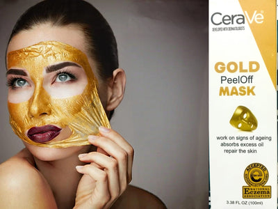 ✨ CeraVe Radiant Glow Peel-Off Gold Mask – 100ml | Deep Cleansing & Brightening Facial Treatment - Mayari Super Store