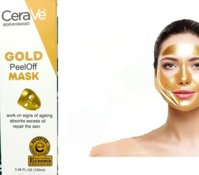 ✨ CeraVe Radiant Glow Peel-Off Gold Mask – 100ml | Deep Cleansing & Brightening Facial Treatment - Mayari Super Store