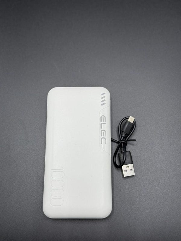 🔋 ELEC 10,000mAh Fast Charging Power Bank – White | Dual USB Type-A & Type-C Outputs Mayari Super Store