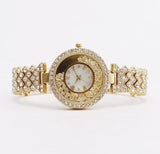 💎 Fashion Diamond Women’s Quartz Watch – Golden Strap Mayari Super Store