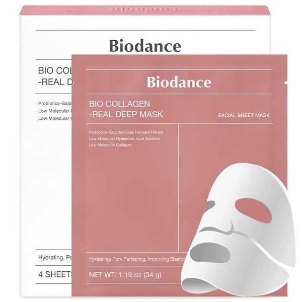 Bio-Collagen Real Deep Overnight Facial Sheet Mask – Hydrating, Firming & Pore Minimising (36g) - Mayari Super Store